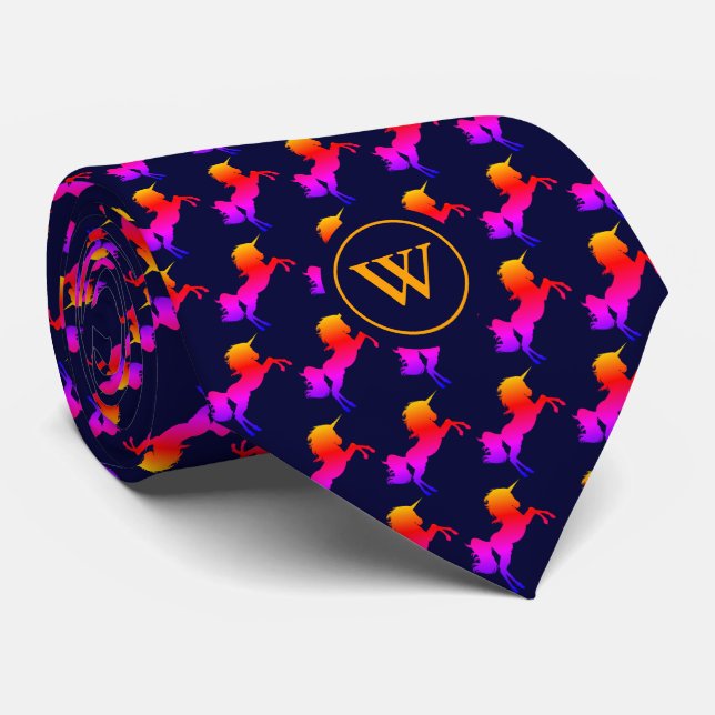 Colourful | UNICORN plus | MONOGRAM Blue Tie (Rolled)