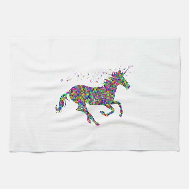 Colourful Unicorn Tea Towel (Horizontal)