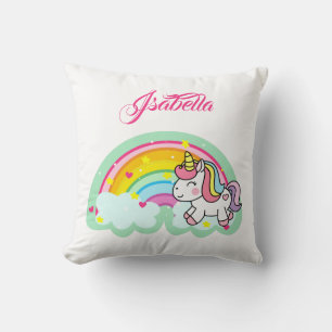 Colourful Unicorn Throw Pillow