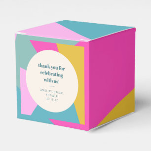 Colourful Unique Custom Bridal Shower Thank You Favour Box