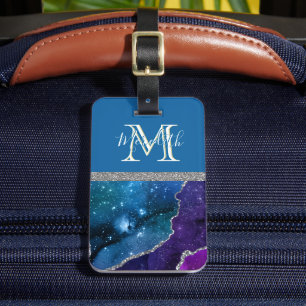 Colourful Unique Custom Lettering Agate Luggage Ta Luggage Tag