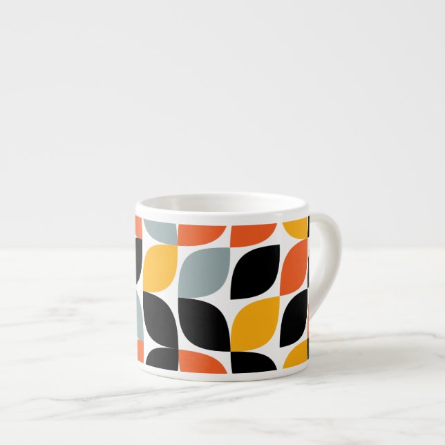 Colourful, unique, trendy, urban leaf concept espresso cup (Front Right)