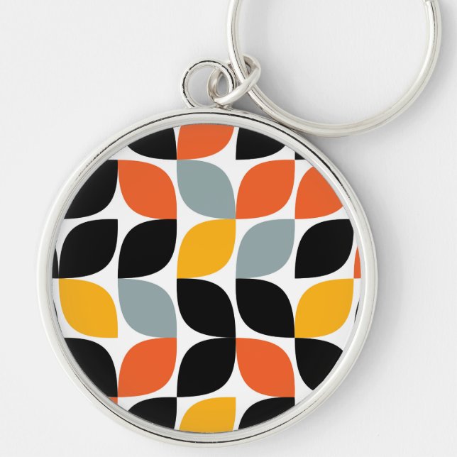 Colourful, unique, trendy, urban leaf concept key ring (Front)