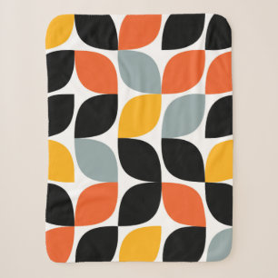 Colourful, unique, trendy, urban leaf concept sherpa blanket