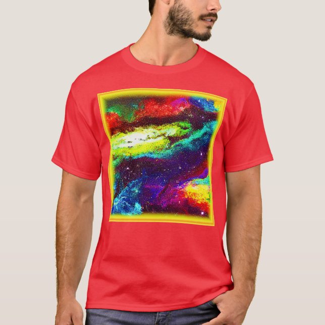 Colourful Universe Art. Buy Now T-Shirt (Front)