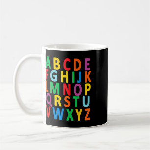 Colourful Uppercase Letters Alphabet Learn Abc Boy Coffee Mug