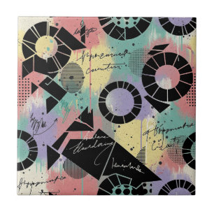Colourful Urban Graffiti Pattern (10) Tile