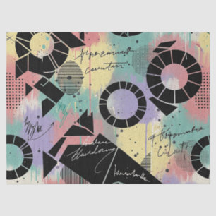 Colourful Urban Graffiti Pattern (10) Tissue Paper
