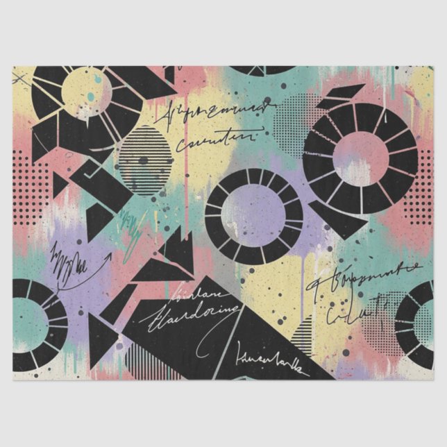 Colourful Urban Graffiti Pattern (10) Tissue Paper (Front)