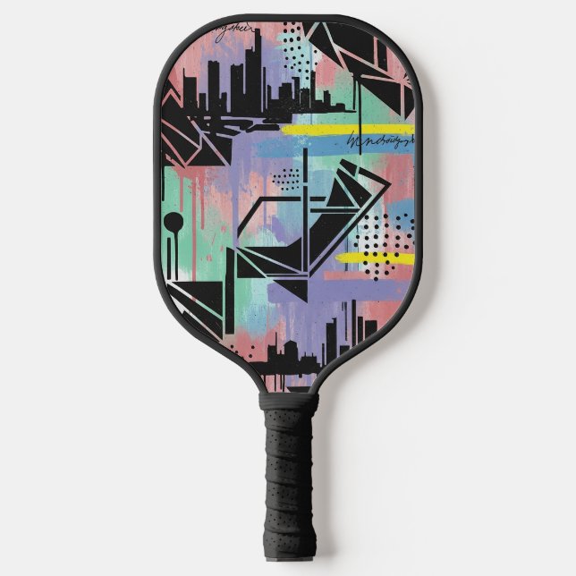 Colourful Urban Graffiti Pattern (11) Pickleball Paddle (Front)