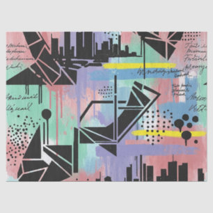 Colourful Urban Graffiti Pattern (11) Tissue Paper