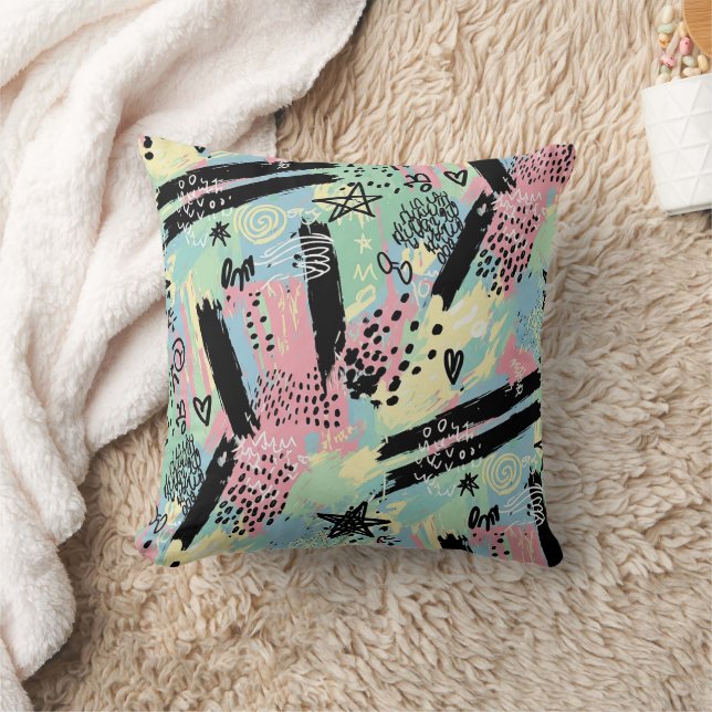 Colourful Urban Graffiti Pattern (12) Cushion (Blanket)