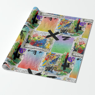 Colourful Urban Graffiti Pattern (14) Wrapping Paper