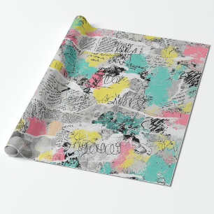 Colourful Urban Graffiti Pattern (3) Wrapping Paper