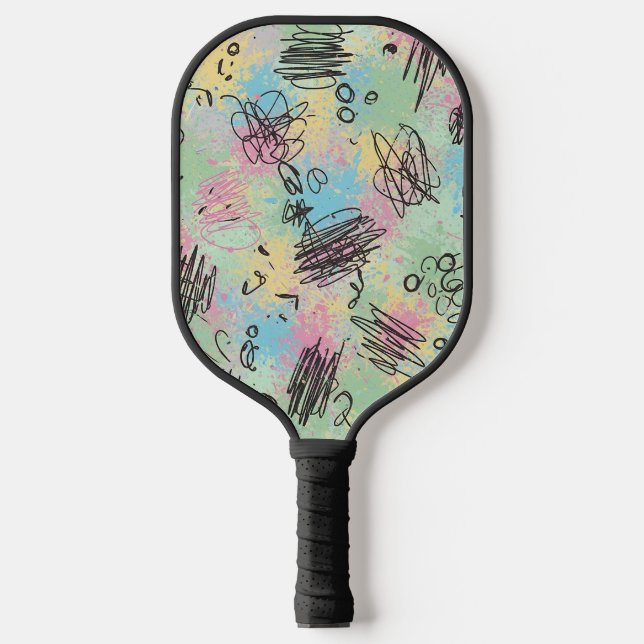 Colourful Urban Graffiti Pattern (4) Pickleball Paddle (Front)