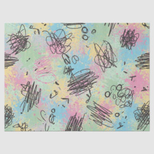 Colourful Urban Graffiti Pattern (4) Tissue Paper