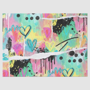 Colourful Urban Graffiti Pattern (7) Tissue Paper