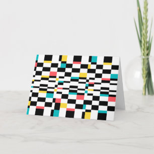Colourful, urban, modern, trendy geometric pattern card