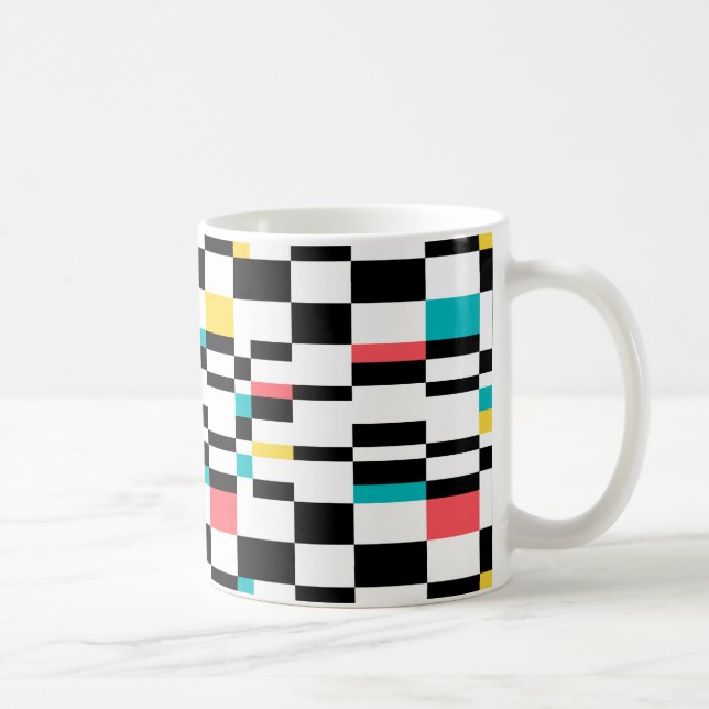 Colourful, urban, modern, trendy geometric pattern coffee mug (Right)