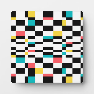 Colourful, urban, modern, trendy geometric pattern plaque