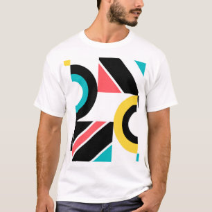 Colourful, urban, trendy, modern geometric art T-Shirt