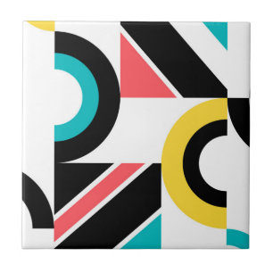 Colourful, urban, trendy, modern geometric art tile