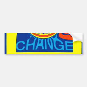 Colourful USA Change: A Festive Design Bumper Sticker