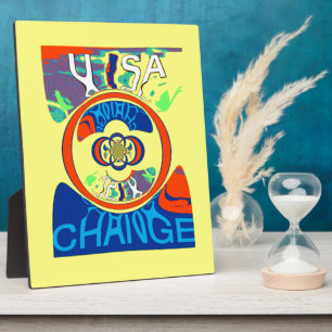 Colourful USA Change: A Festive Design Plaque