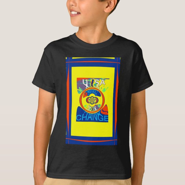 Colourful USA Change: A Festive Design T-Shirt (Front)