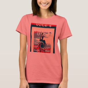 Colourful USA Vote for Hillary Stronger Together T-Shirt