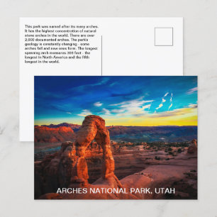 Colourful Utah Arches National Park Postcard