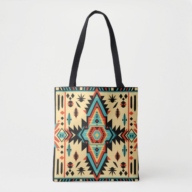 Colourful Ute Indian tribal pattern Tote Bag (Front)