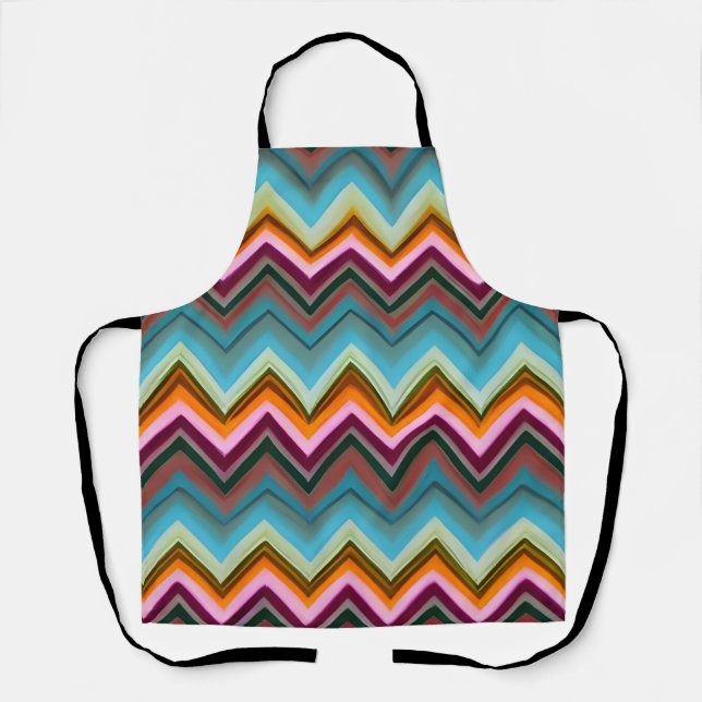 Colourful V Shape Pattern  Apron (Front)