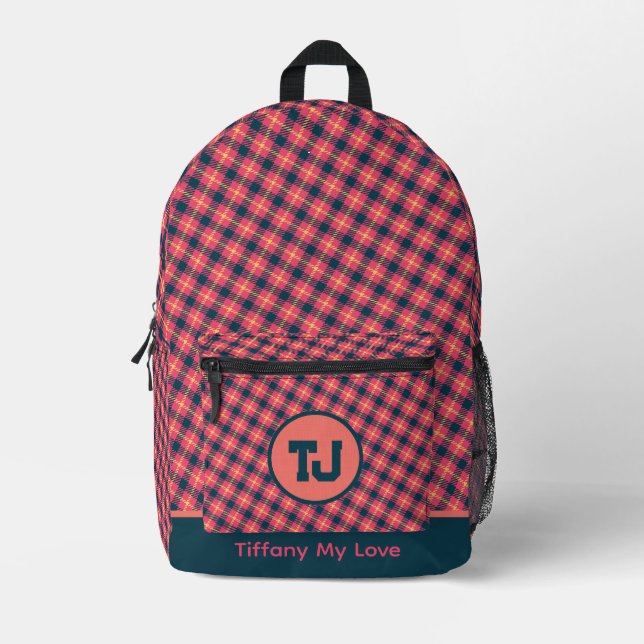 Colourful Vacation Favour Gift Backpack For Her (Front)
