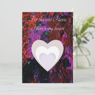 Colourful Valentine Art Flat Holiday Card
