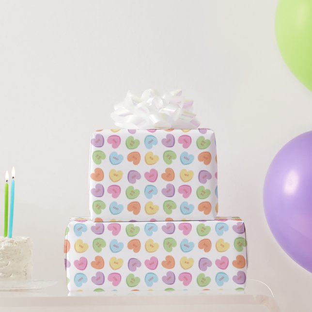 Colourful Valentine Candy Hearts  Paper Coaster Mu (Party Gifts)