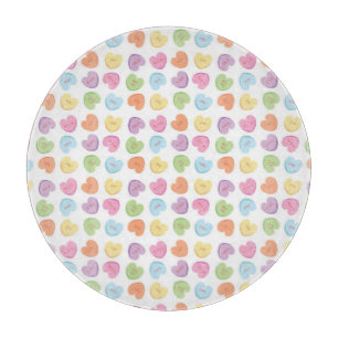 Colourful Valentine Candy Hearts  Placemat Holiday Cutting Board