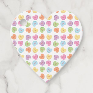Colourful Valentine Candy Hearts  Placemat Holiday Favour Tags