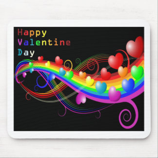 colourful valentine mouse mat