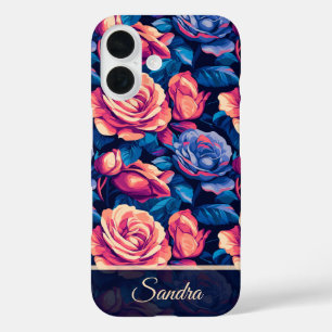 Colourful Valentine'S Day Gift Rose Flower Name iPhone 16 Case