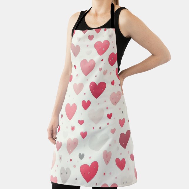 Colourful Valentine's day heart Apron (Insitu)