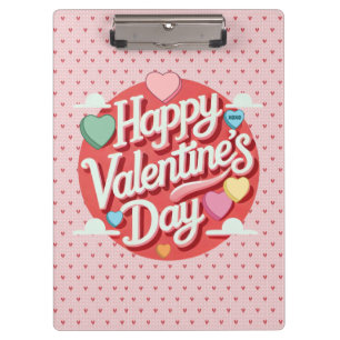 Colourful Valentine's day heart Clipboard
