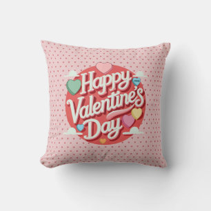 Colourful Valentine's day heart Cushion
