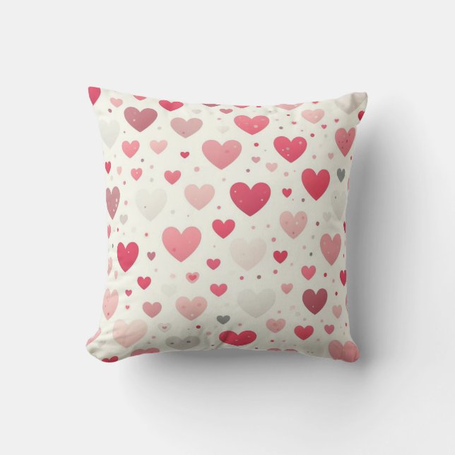 Colourful Valentine's day heart Cushion (Front)