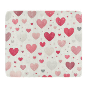 Colourful Valentine's day heart Cutting Board
