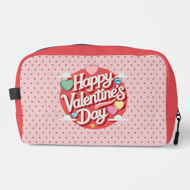 Colourful Valentine's day heart  Dopp Kit (Front)