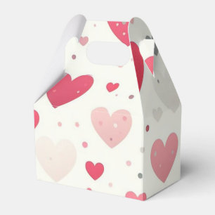 Colourful Valentine's day heart Favour Box