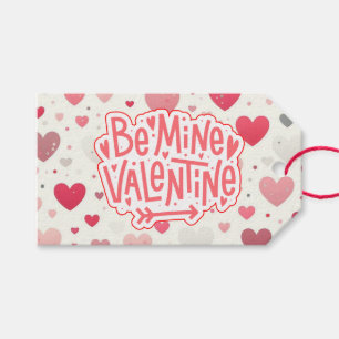 Colourful Valentine's day heart Gift Tags