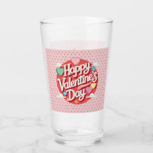 Colourful Valentine's day heart  Glass