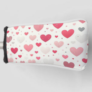 Colourful Valentine's day heart Golf Head Cover